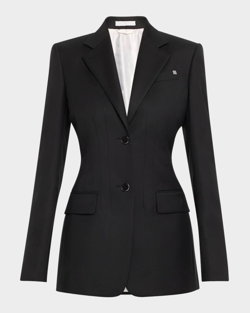 Darted Wool Blazer